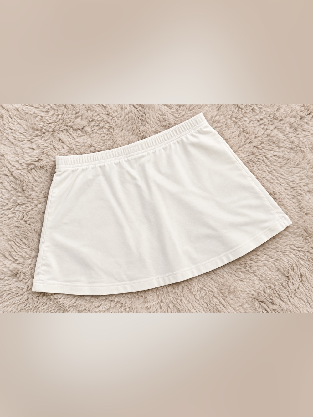 Chrome Riot White Skort XS Mini Skirt Built-In Shorts Stretchy Y2K